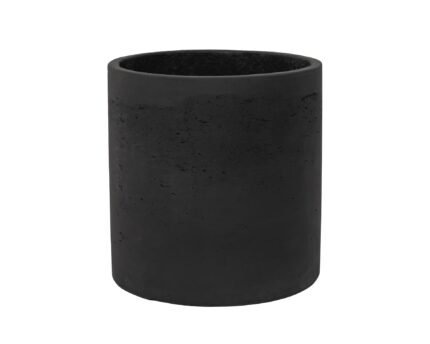 Vazonas PUK L, Ø25xH25 cm, matinis juodas