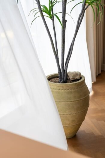 Vazonas ROMERA L, Ø38xH48 cm, smėlinis