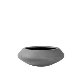 Vazonas TARA M, Ø60xH22,5 cm, tamsiai pilkas