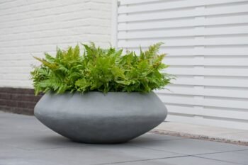 Vazonas TARA XL, Ø100xH37,5 cm, juodas