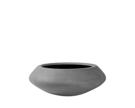 Vazonas TARA XL, Ø100xH37,5 cm, tamsiai pilkas