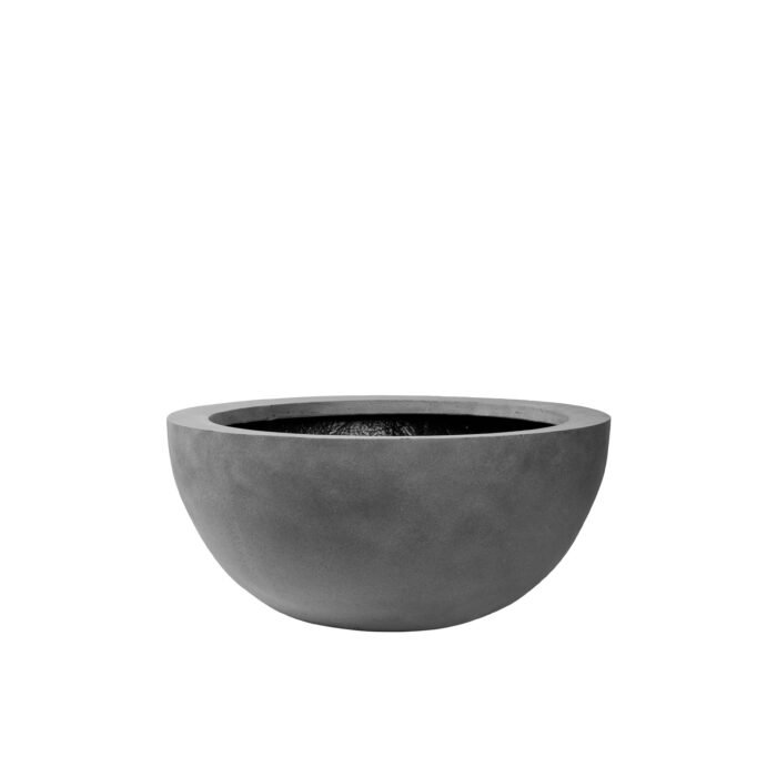 Vazonas VIC BOWL S, Ø38,5xH18 cm, tamsiai pilkas