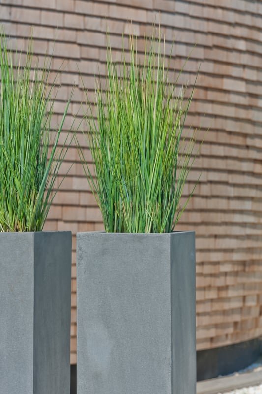 Vazonas YENN S, 25x25xH100 cm, tamsiai pilkas