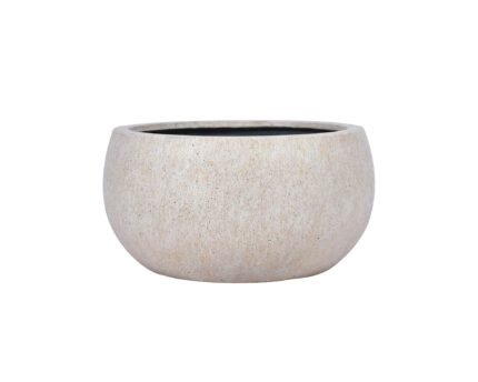 Vazonas YUNA L, Ø61xH30,5 cm, travertino