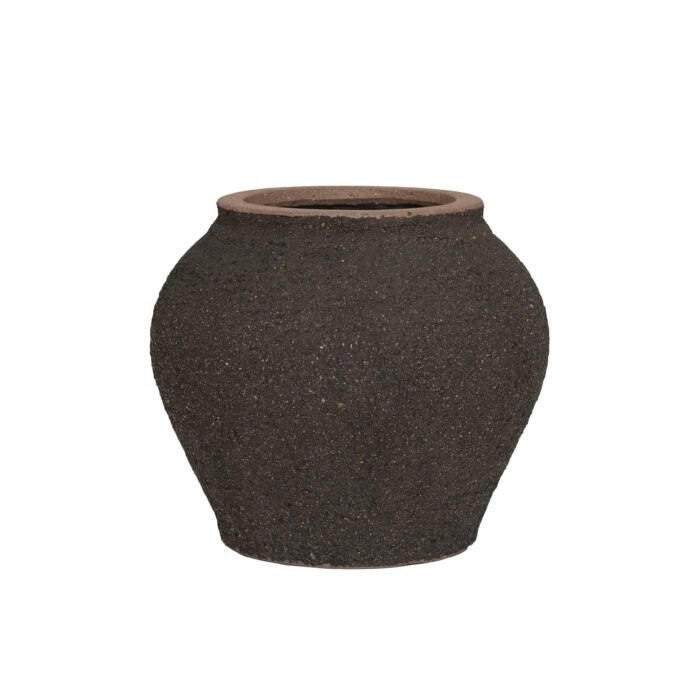 Vazonas ZEUS S, Ø37xH32 cm, tamsiai rudas
