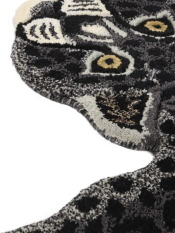 Vilnonis kilimas LEOVERA, juodas, 100x160 cm