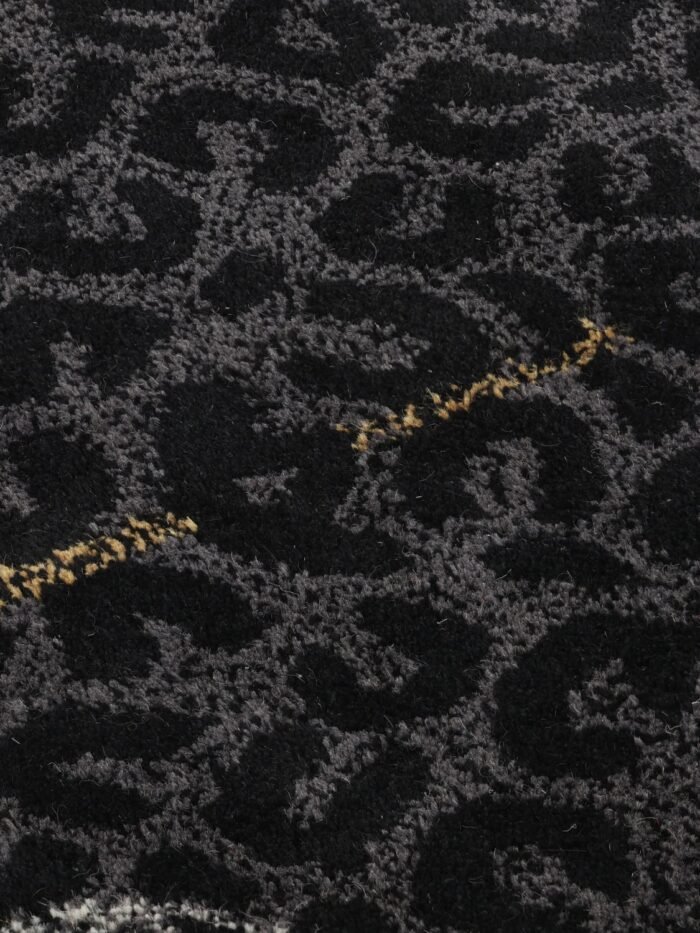 Vilnonis kilimas LEOVERA, juodas, 100x160 cm
